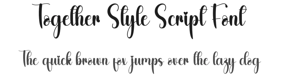 Together Style Script Font by andikastudio — Script Handwritten Font