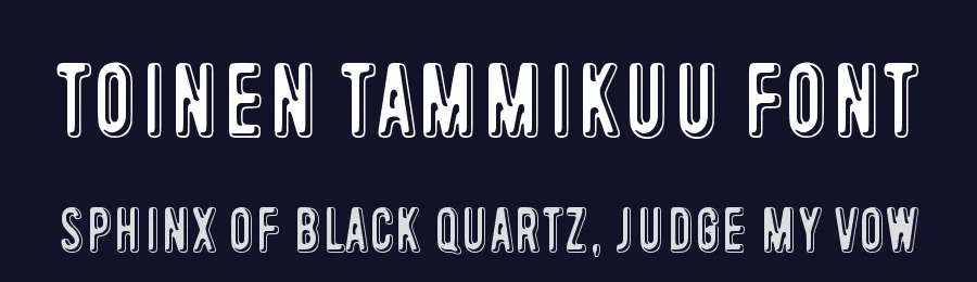 Toinen tammikuu Font by Juha Korhonen — Display Font — thumbnail 2