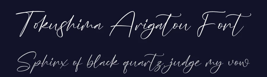 Tokushima Arigatou Font by glorytype — Script Handwritten Font — thumbnail 2
