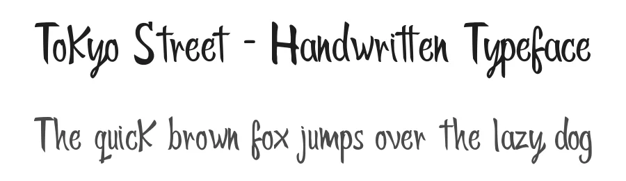 Tokyo Street – Handwritten Typeface by wellscriptstudio — Script Handwritten Font