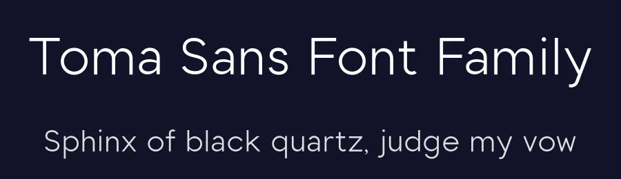 Toma Sans Font Family by JAM Type Design — Sans Serif Font — thumbnail 2