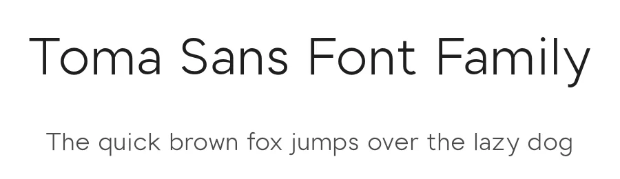 Toma Sans Font Family by JAM Type Design — Sans Serif Font