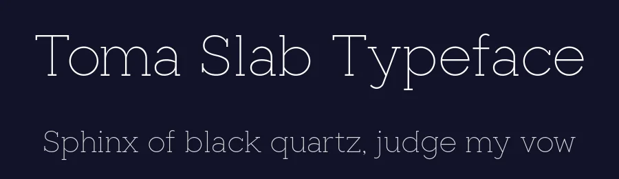 Toma Slab Typeface by João Symington — Slab Serif Font — thumbnail 2
