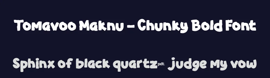 Tomavoo Maknu – Chunky Bold Font by productype — Display Font — thumbnail 2