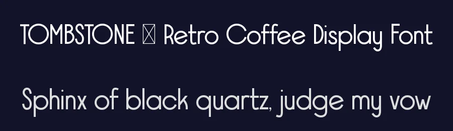 TOMBSTONE – Retro Coffee Display Font by Rautan — Display Font — thumbnail 2