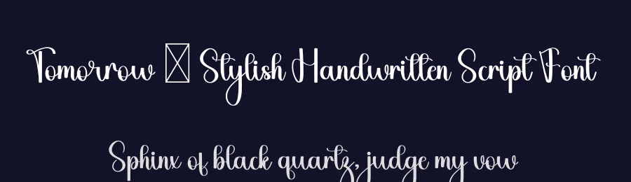 Tomorrow – Stylish Handwritten Script Font by freshtypeink — Script Handwritten Font — thumbnail 2