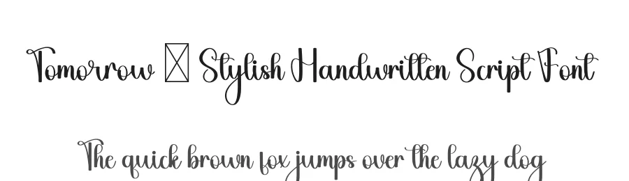 Tomorrow – Stylish Handwritten Script Font by freshtypeink — Script Handwritten Font