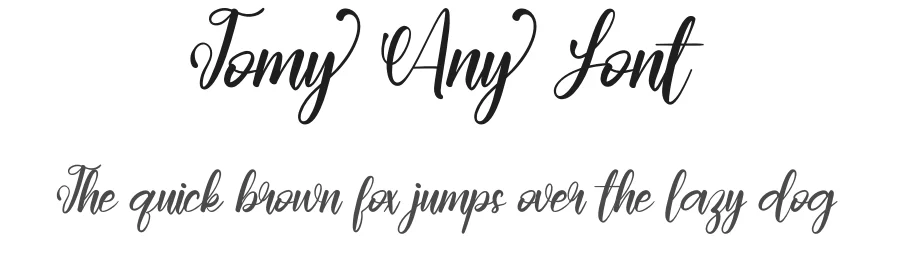 Tomy Any Font by Adeindrawan — Script Handwritten Font