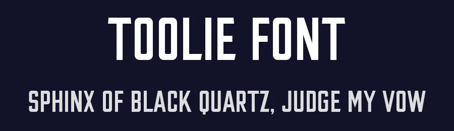 Toolie Font by David Jarman — Sans Serif Font — thumbnail 2