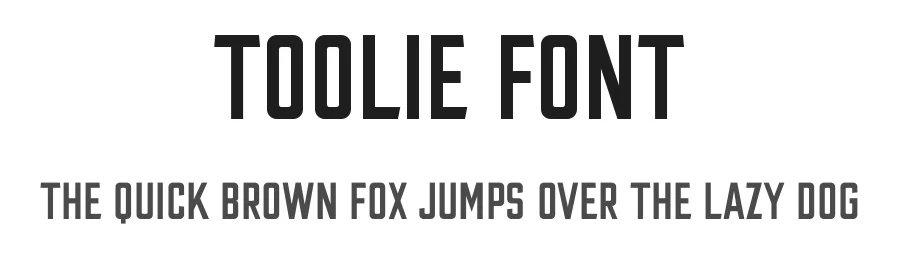 Toolie Font by David Jarman β Sans Serif Font