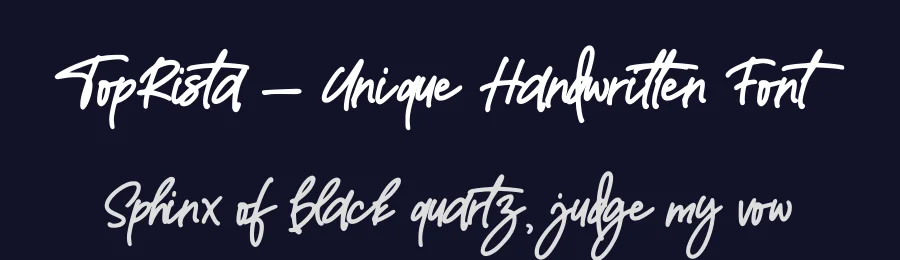 TopRista – Unique Handwritten Font by letterenastudios — Script Handwritten Font — thumbnail 2