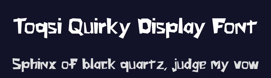 Toqsi Quirky Display Font by ArtiXLabs — Display Font — thumbnail 2