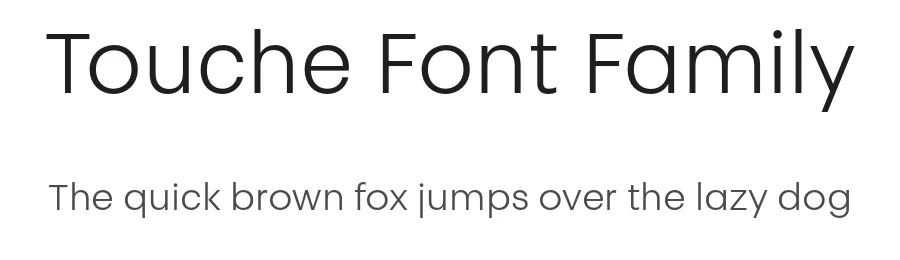 Touche Font Family by Indian Type Foundry — Sans Serif Font