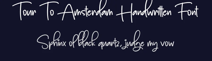 Tour To Amsterdam Handwritten Font by creativeletter — Script Handwritten Font — thumbnail 2