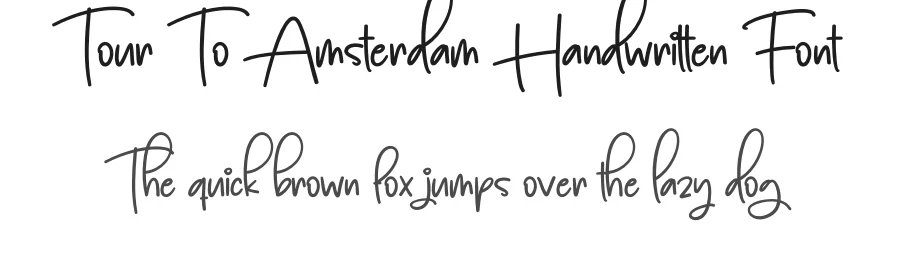 Tour To Amsterdam Handwritten Font by creativeletter — Script Handwritten Font