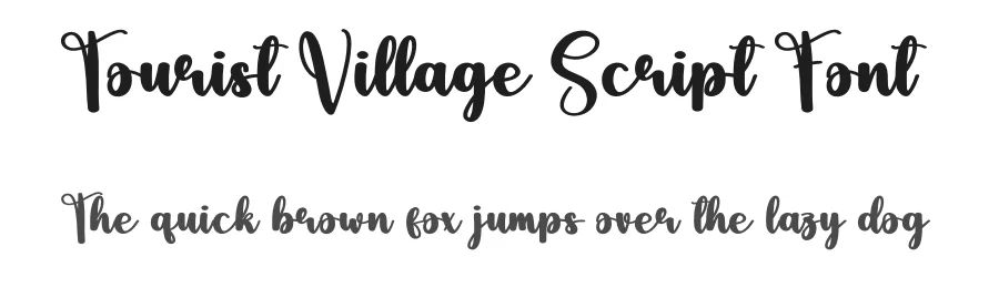 Tourist Village Script Font by andikastudio — Script Handwritten Font