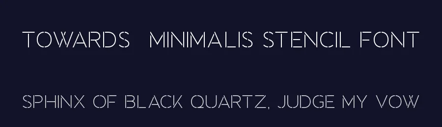 Towards – Minimalis Stencil Font by Almarkha Type — Decorative Font — thumbnail 2