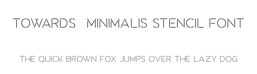 Towards – Minimalis Stencil Font by Almarkha Type — Decorative Font