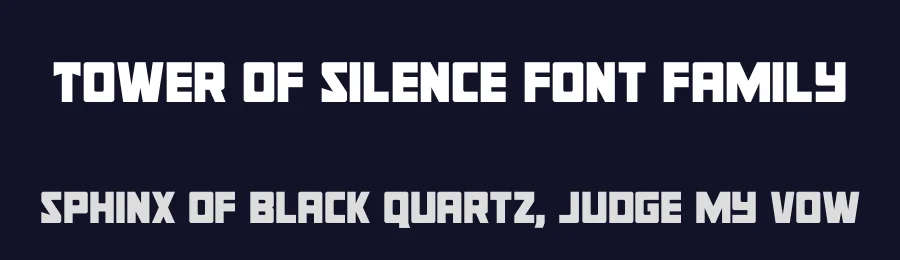 Tower of Silence Font Family by Iconian Fonts — Display Font — thumbnail 2