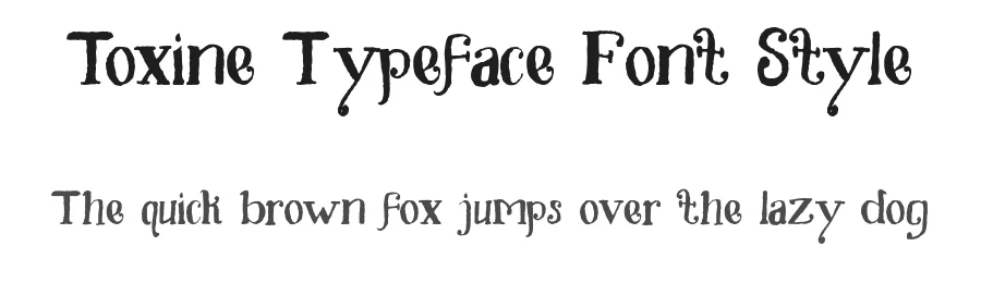 Toxine Typeface Font Style by Panji Nugraha — Display Font