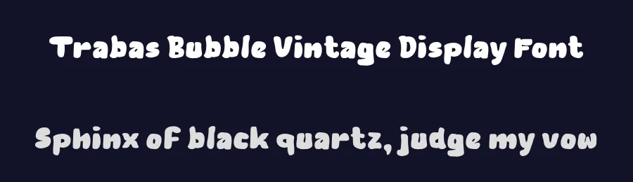 Trabas Bubble Vintage Display Font by Mei Suseno — Decorative Font — thumbnail 2