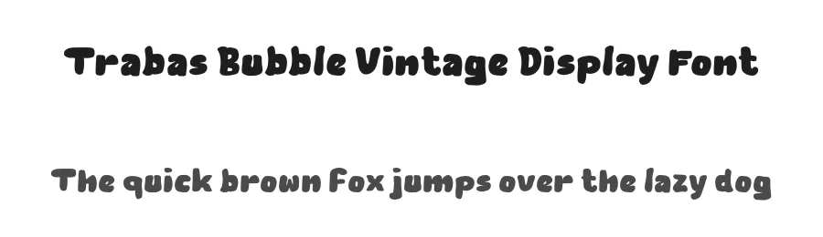 Trabas Bubble Vintage Display Font by Mei Suseno — Decorative Font