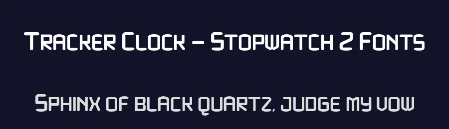 Tracker Clock – Stopwatch 2 Fonts by Casloop Studio — Display Font — thumbnail 2
