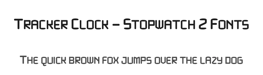 Tracker Clock – Stopwatch 2 Fonts by Casloop Studio — Display Font