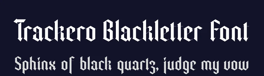 Trackero Blackletter Font by timelesstype.co — Blackletter Font — thumbnail 2