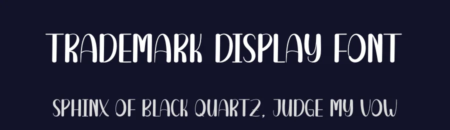 Trademark Display Font by andikastudio — Display Font — thumbnail 2