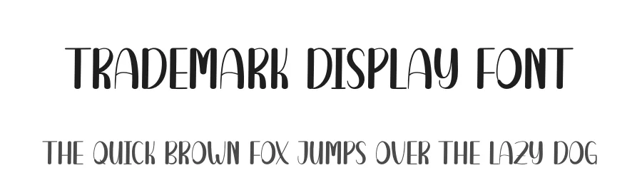 Trademark Display Font by andikastudio — Display Font