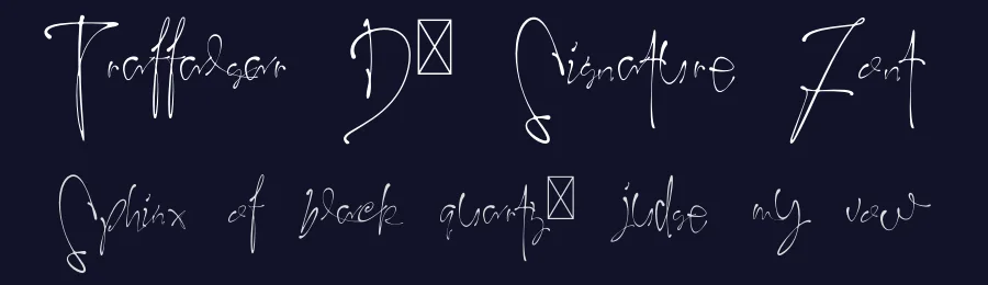 Traffalgar D’ Signature Font by IntrovArtZone — Script Handwritten Font — thumbnail 2