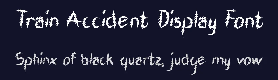 Train Accident Display Font by Rachmad bagus f — Display Font — thumbnail 2