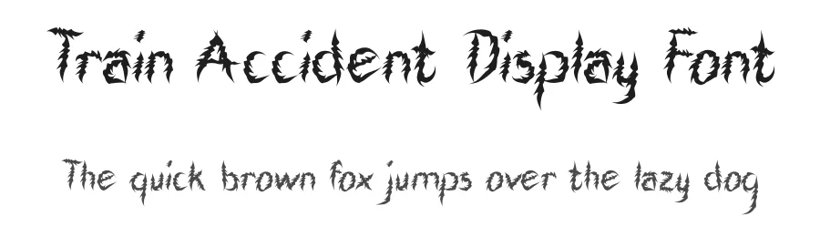 Train Accident Display Font by Rachmad bagus f — Display Font
