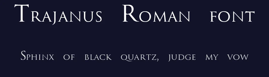Trajanus Roman font by Roger White — Display Font — thumbnail 2
