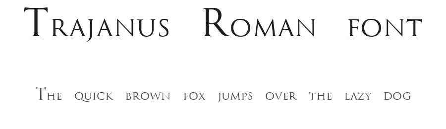Trajanus Roman font by Roger White โ Display Font