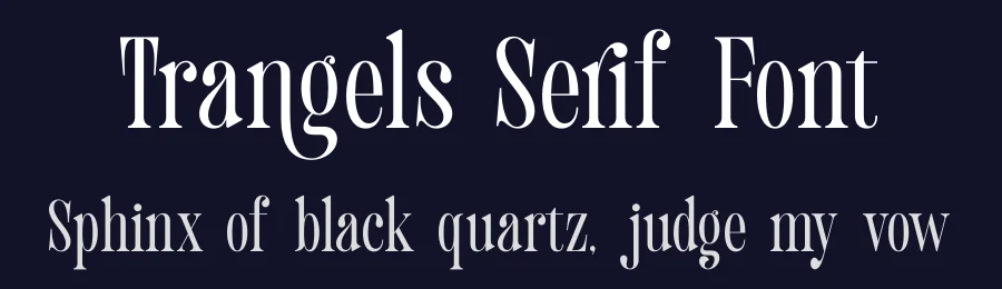 Trangels Serif Font by timelesstype.co — Display Font — thumbnail 2