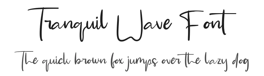 Tranquil Wave Font by Creatifontstudios — Script Handwritten Font
