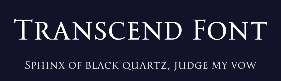 Transcend Font by Paulo Goode — Serif Font — thumbnail 2