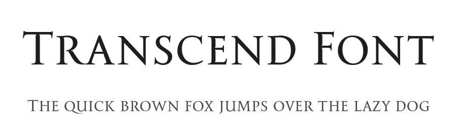 Transcend Font by Paulo Goode — Serif Font