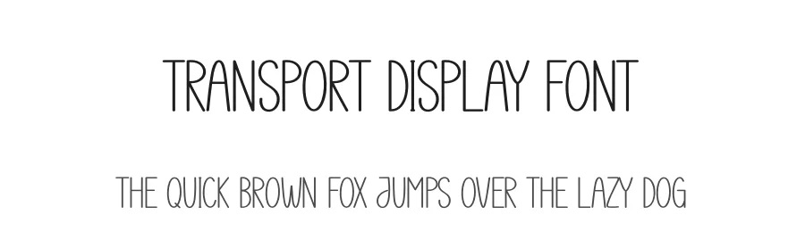 Transport Display Font by Berkah Shop — Display Font