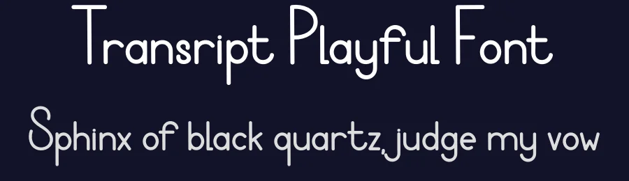 Transript Playful Font by freshtypeink — Display Font — thumbnail 2