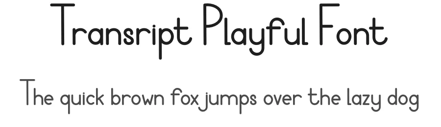 Transript Playful Font by freshtypeink — Display Font