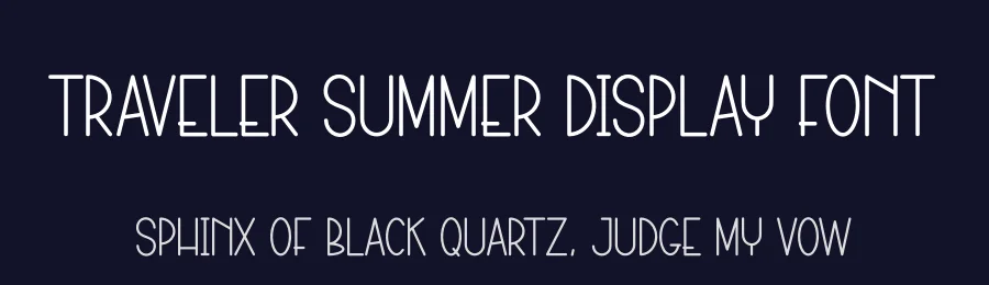 Traveler Summer Display Font by creativeletter — Display Font — thumbnail 2