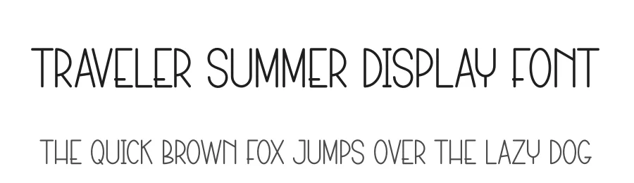 Traveler Summer Display Font by creativeletter — Display Font