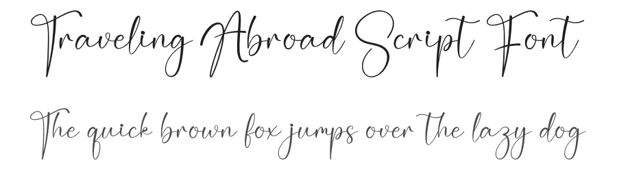 Traveling Abroad Script Font by creativeletter — Script Handwritten Font