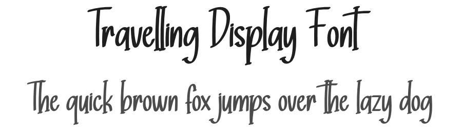 Travelling Display Font by creativeletter — Script Handwritten Font