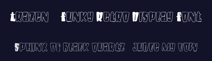 Trazen – Funky Retro Display Font by FlawlessAndCo — Decorative Font — thumbnail 2