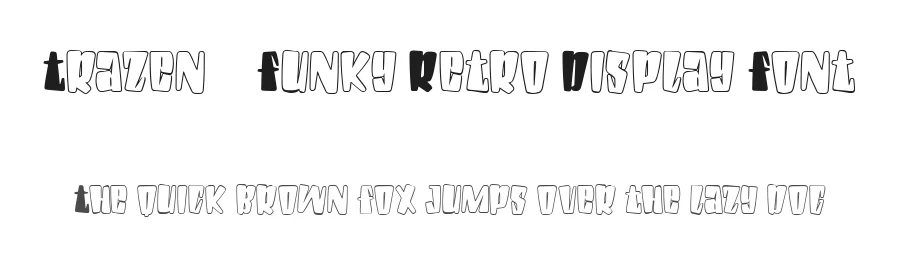 Trazen – Funky Retro Display Font by FlawlessAndCo — Decorative Font