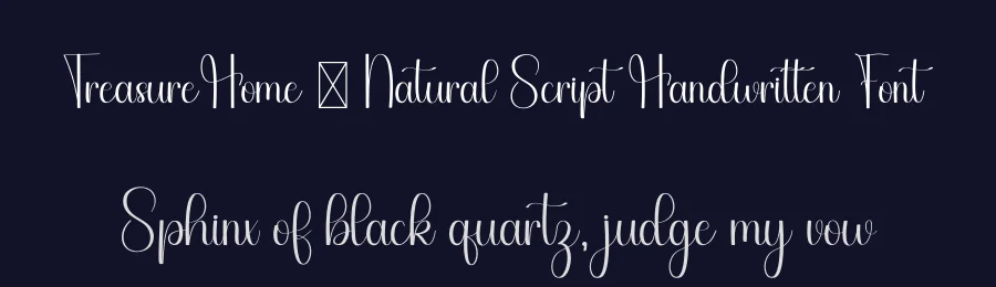 TreasureHome – Natural Script Handwritten Font by freshtypeink — Script Handwritten Font — thumbnail 2